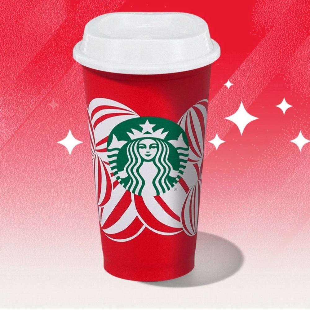 NEW STARBUCKS 2024 Reusable Red Hot Cup Grande 16 oz Holiday Limited Edition